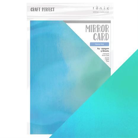 Tonic/Craft Perfect - Iridescent Mirror Card "Marina Mist" A4 9778E