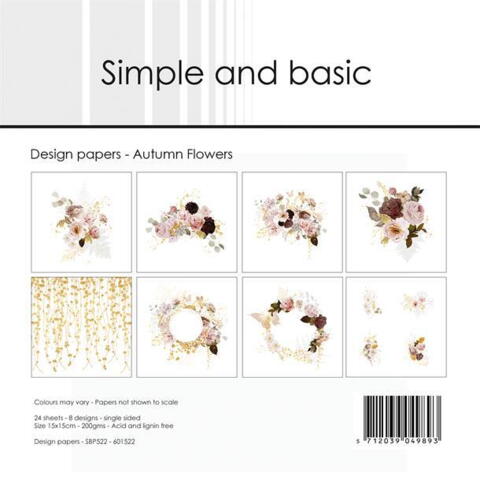 Simple and Basic Design Papers "Autumn Flowers" SBP522