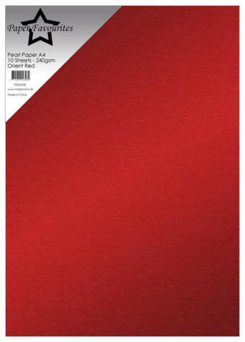 Paper Favourites Pearl Paper "Orient Red" PFSS408