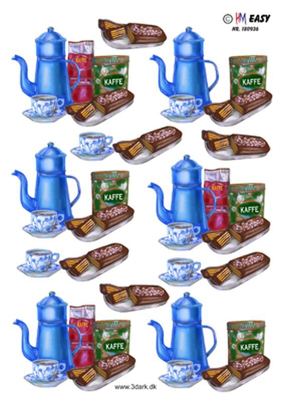 3D ark HM Easy Blåkande, kaffe og kiksekage