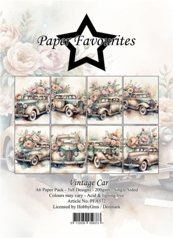 Paper Favourites Paper Pack A6 "Vintage Car" PFA572