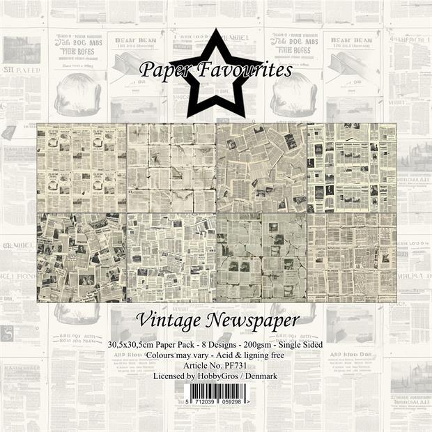 Paper Favourites Paper Pack 30,5x30,5cm "Vintage Newspaper" PF731