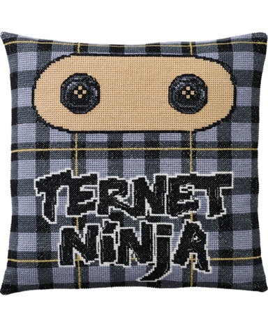 Broderi pude, 40x40cm, Ternet Ninja