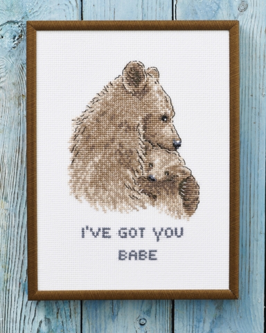 Broderi billede, 18x24cm, I´ve got you babe
