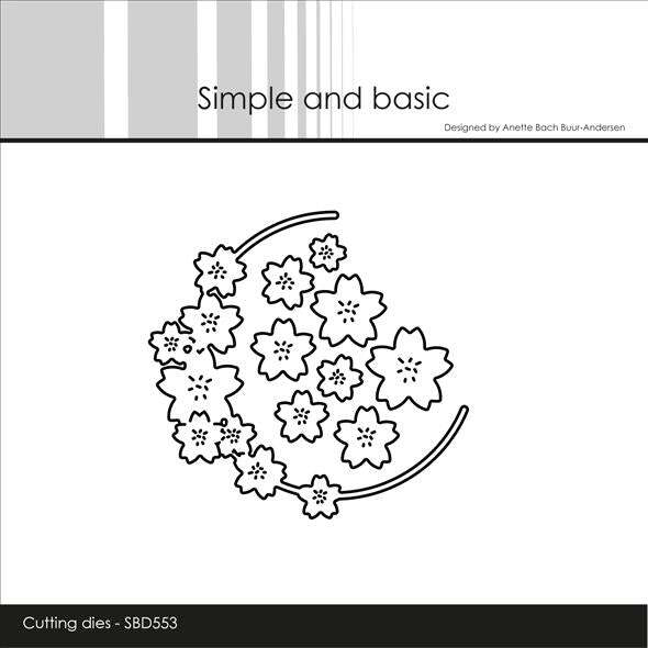 Simple and Basic die "Flower Wreath - Halfcircle" SBD553