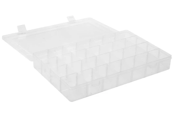 Opbevaringsboks m/28 rum 34,5x21,5x4,7cm