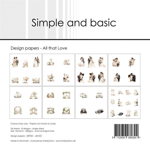 Simple and Basic Design Papers "All that Love" SBP551