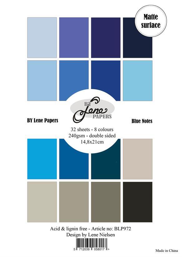 BY Lene Paperpad "Solid Colours - Blue Notes" BLP972