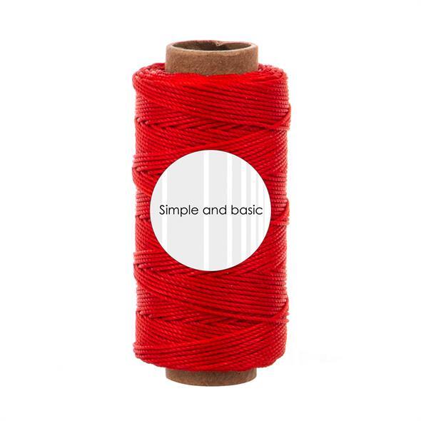 Simple and basic Polyester Thread 50m "Bright red" SBA708