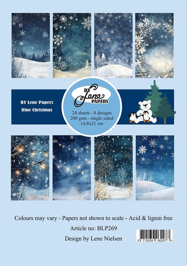 BY Lene Paperpad "Blue Christmas" 14,8x21cm, BLP269
