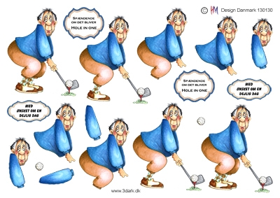 3D ark HM-design Mand der spiller golf