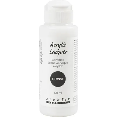 Akryllak, blank,  120ml