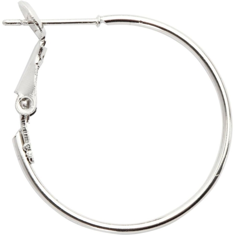 Øreringe 8stk. ø25mm, forsølvet