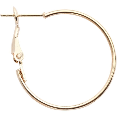 Øreringe 8stk. ø25mm, forgyldt