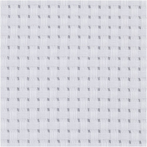Aidastof hvid, str. 50x50cm, 3,5 tern pr. cm
