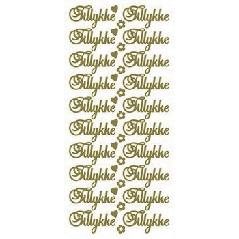 Sticker 3437 Tillykke guld
