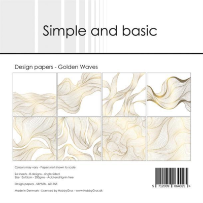Simple and Basic Design Papers "Golden Waves" SBP558