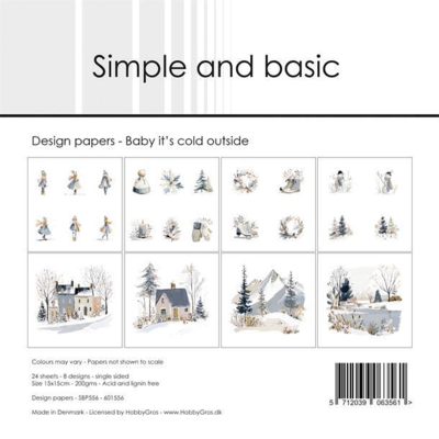 Simple and Basic Design Papers "Baby it's cold outside" SBP556