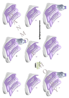 3D ark lilla kondisko med vandflaske