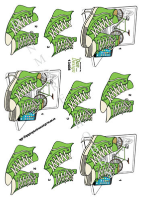 3D ark Dan-Design Converse grønne