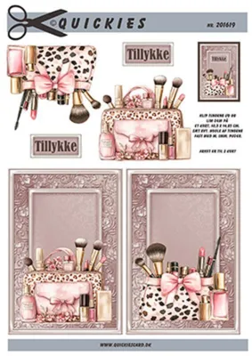 3D ark Quickies Taske med makeup