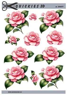 3D ark Quickies Lyserød rose