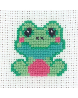 Børnebroderi frø 8x8cm