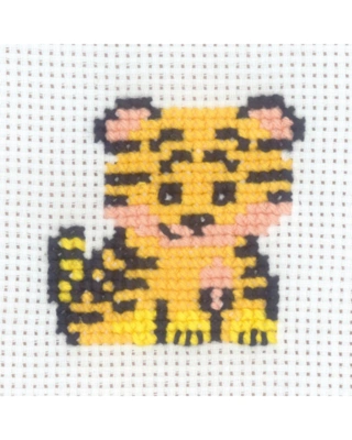 Børnebroderi tiger 8x8cm