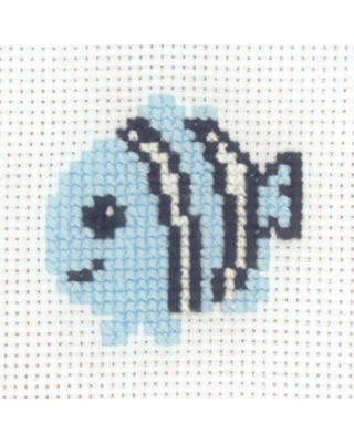 Børnebroderi fisk 8x8cm