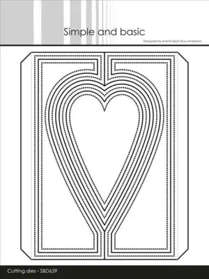 Simple and Basic die "A6 Heartshaped Gatefold" SBD639