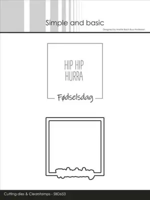 Simple and Basic die + clerstamp "Fødselsdag" SBD653