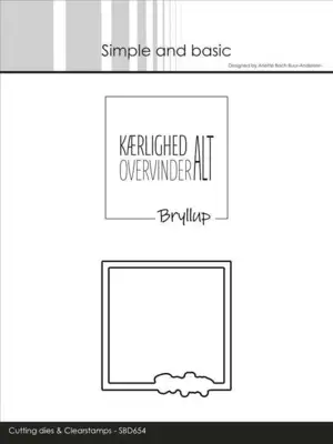 Simple and Basic die + clerstamp "Bryllup" SBD654