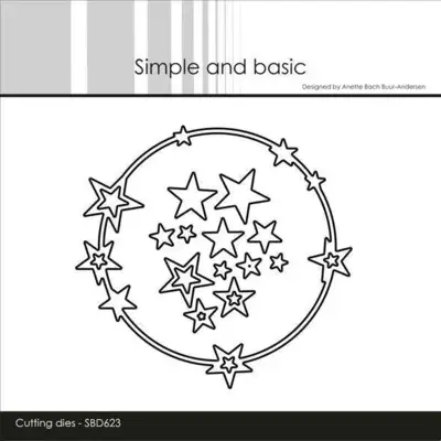 Simple and Basic die "Ring with stars" SBD623