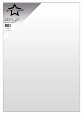 Paper Favourites Mirror Card Mat "Frosted Silver" PFSS005