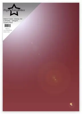 Paper Favourites Mirror Card Glossy "Opera Red" PFSS110