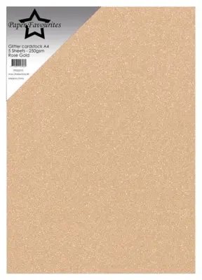 Paper Favourites Glitter Cardstock "Rose Gold" PFSS210