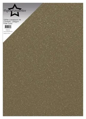 Paper Favourites Glitter Cardstock "Pale Gold" PFSS212