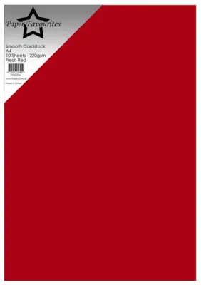 Paper Favourites Smooth Cardstock "Fresh Red" PFSS704