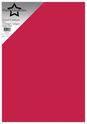 Paper Favourites Smooth Cardstock "Bright Red" PFSS705