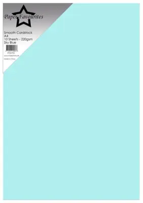 Paper Favourites Smooth Cardstock "Sky Blue" PFSS706