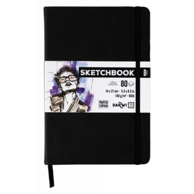 SKETCHBOOK 14X21cm, 80blade 140g sort