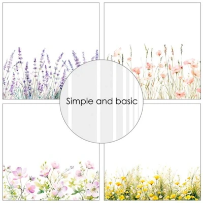 Simple and Basic Design Papers "Floral borders Vol. 2" SBP563