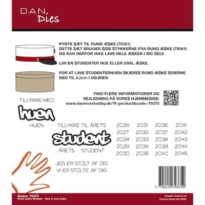 Dies Dan Rund æske tilbehør -Hue/æske