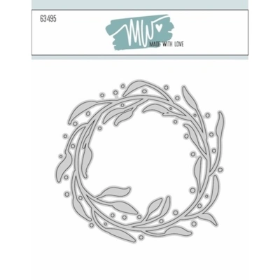 Dies Made With Love Wreath with splats