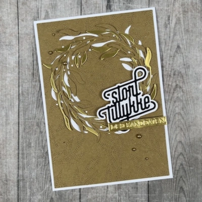 Dies Made With Love Leafy background