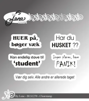 BY Lene Clearstamp "Danske tekster" BLS1270