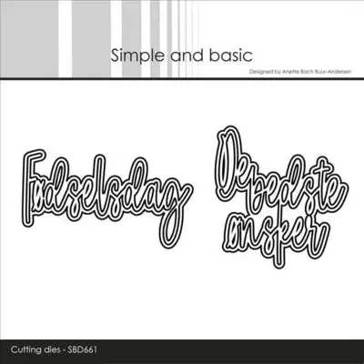 Simple and Basic dies "Fødselsdag / De bedste ønsker"