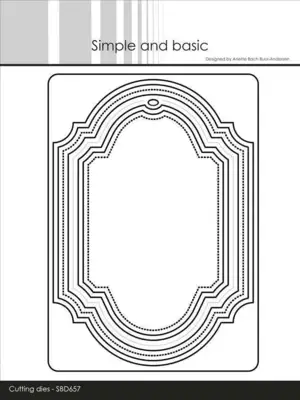 Simple and Basic dies "Decorative frames and tag with add" SBD657