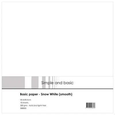 Simple and basic "Basic Paper - Snow White (smooth) SBB003