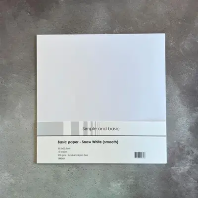 Simple and basic "Basic Paper - Snow White (smooth) SBB003